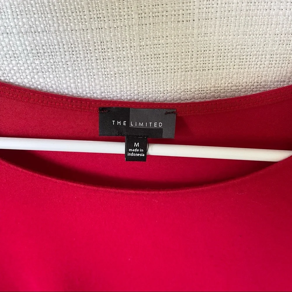The Limited Red Blouse Top 3/4 sleeves - Picture 4 of 7